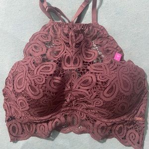 VS PINK Push Up Bralette-Plum/Purple Size S